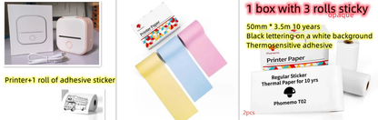 Portable Bluetooth Thermal Label and Photo Printer for Home and Education