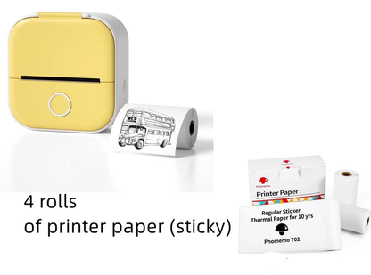 Portable Bluetooth Thermal Label and Photo Printer for Home and Education