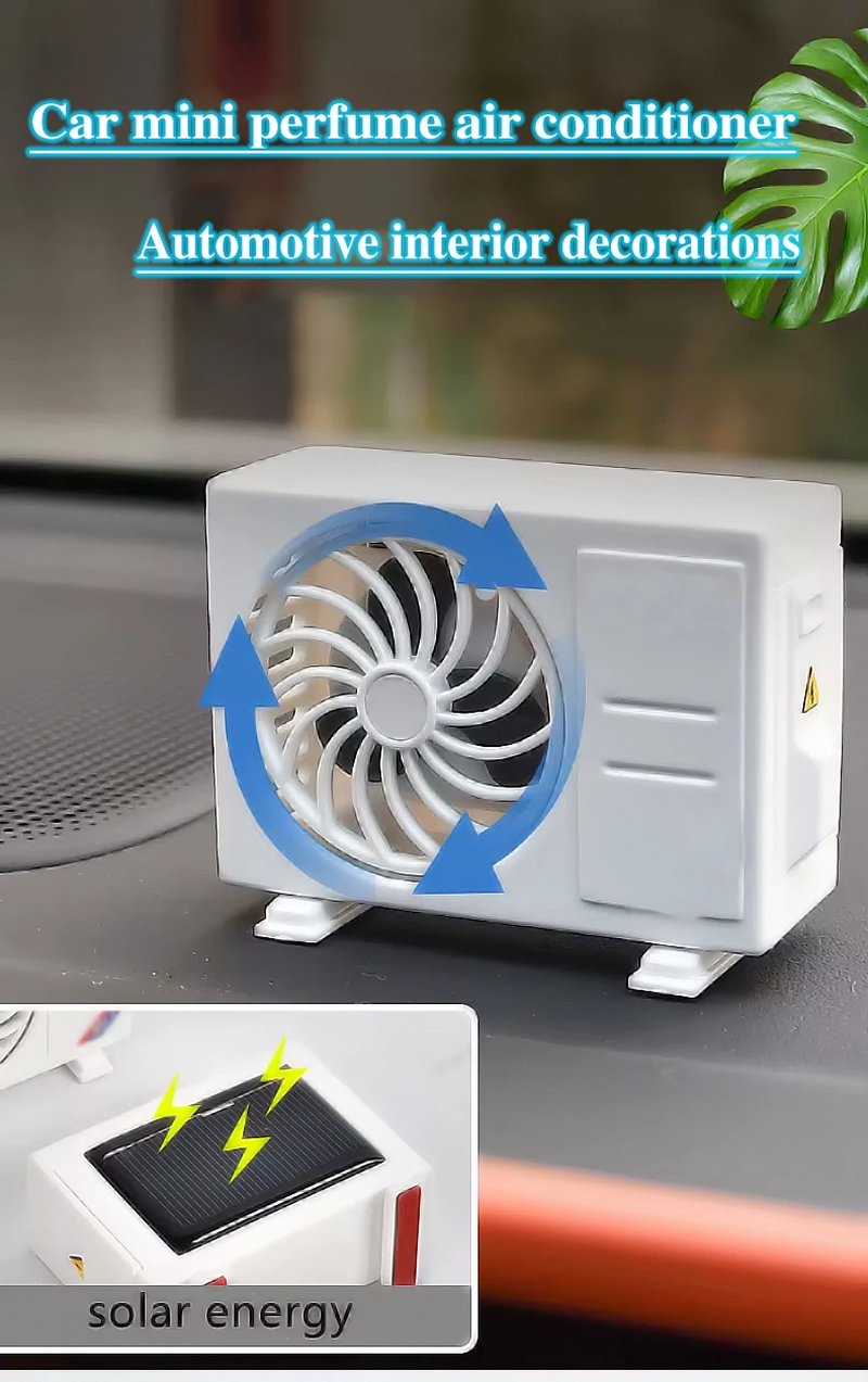 Solar-Powered Car Air Freshener - Aromatherapy Vent Clip Conditioner