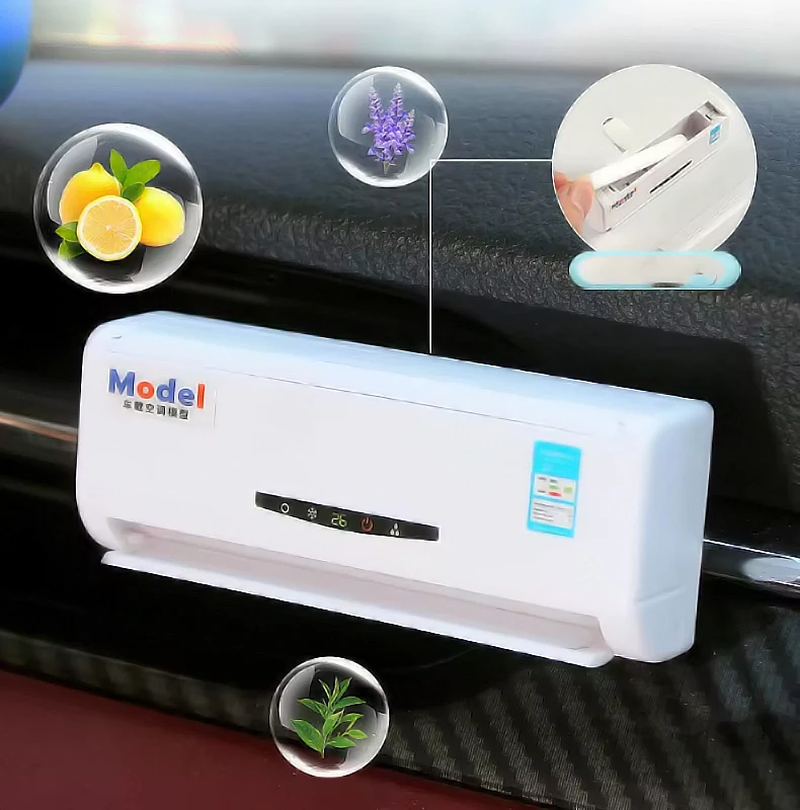 Solar-Powered Car Air Freshener - Aromatherapy Vent Clip Conditioner