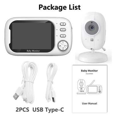 New 3.5 Inch Wireless Video Baby Monitor Night Vision Temperature Monitoring 2 W