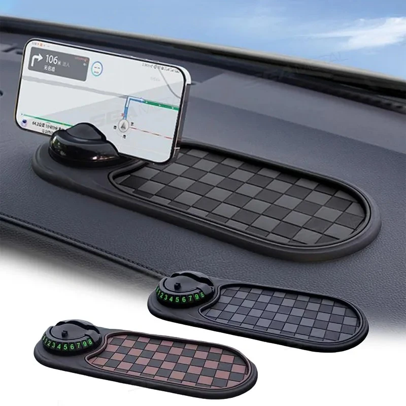 2-in-1 Anti-Slip Dashboard Mat with 360° Phone Holder for Cars