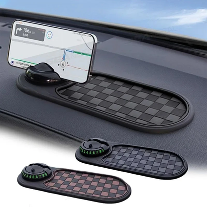 2-in-1 Anti-Slip Dashboard Mat with 360° Phone Holder for Cars