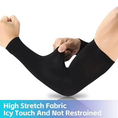 Ice Silk Sports Arm Sleeves Cycling Sun UV Protection Outdoor Travel Running Gym
