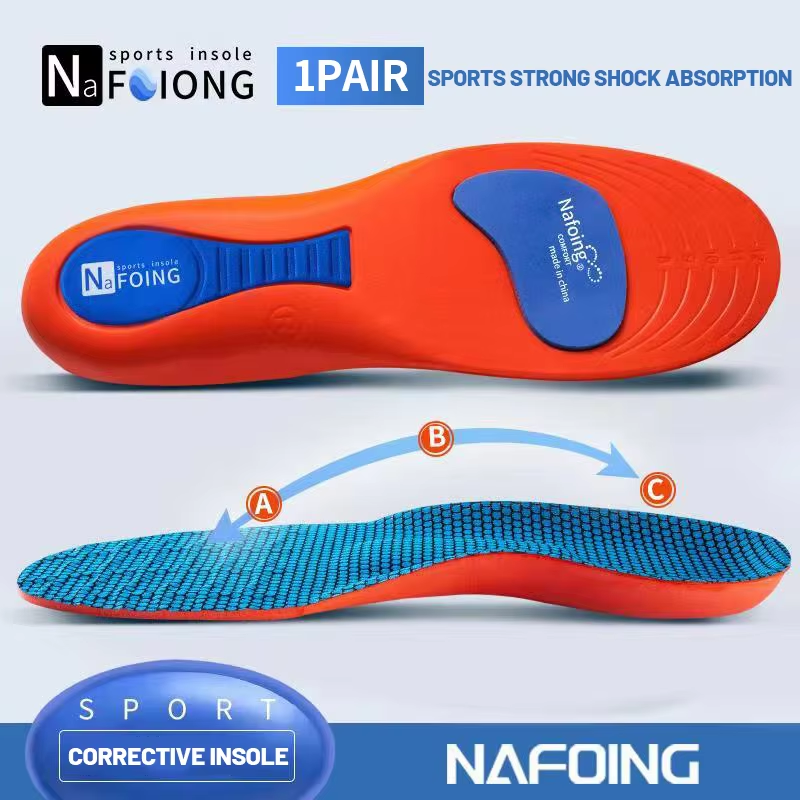 Orthopedic Sport Insoles for Men and Women - Breathable Shock Absorption Pads