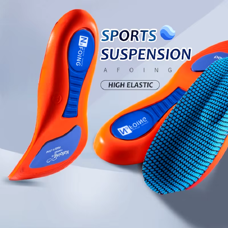 Orthopedic Sport Insoles for Men and Women - Breathable Shock Absorption Pads