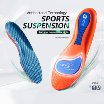 Orthopedic Sport Insoles for Men and Women - Breathable Shock Absorption Pads