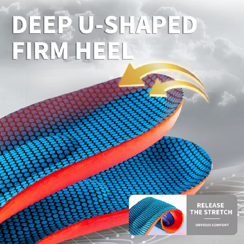 Orthopedic Sport Insoles for Men and Women - Breathable Shock Absorption Pads
