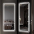 16 In. W X 44 In. H Rectangle Frame LED Full Body Wall Mounted White Mirror