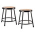 18 In. Black Heavy-Duty Steel Stool (2-Pack)