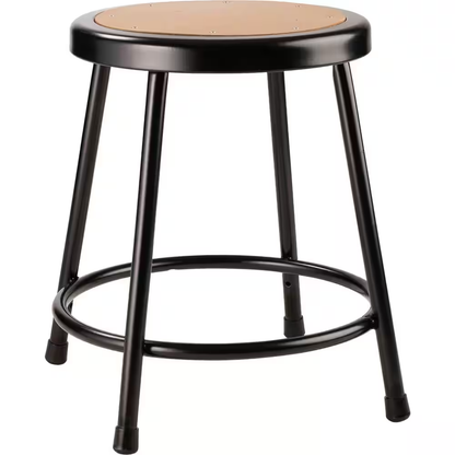 18 In. Black Heavy-Duty Steel Stool (2-Pack)