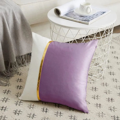 2 Packs Decorative Throw Pillow Covers 18X18 Inch for Living Room Couch Bed, Pur