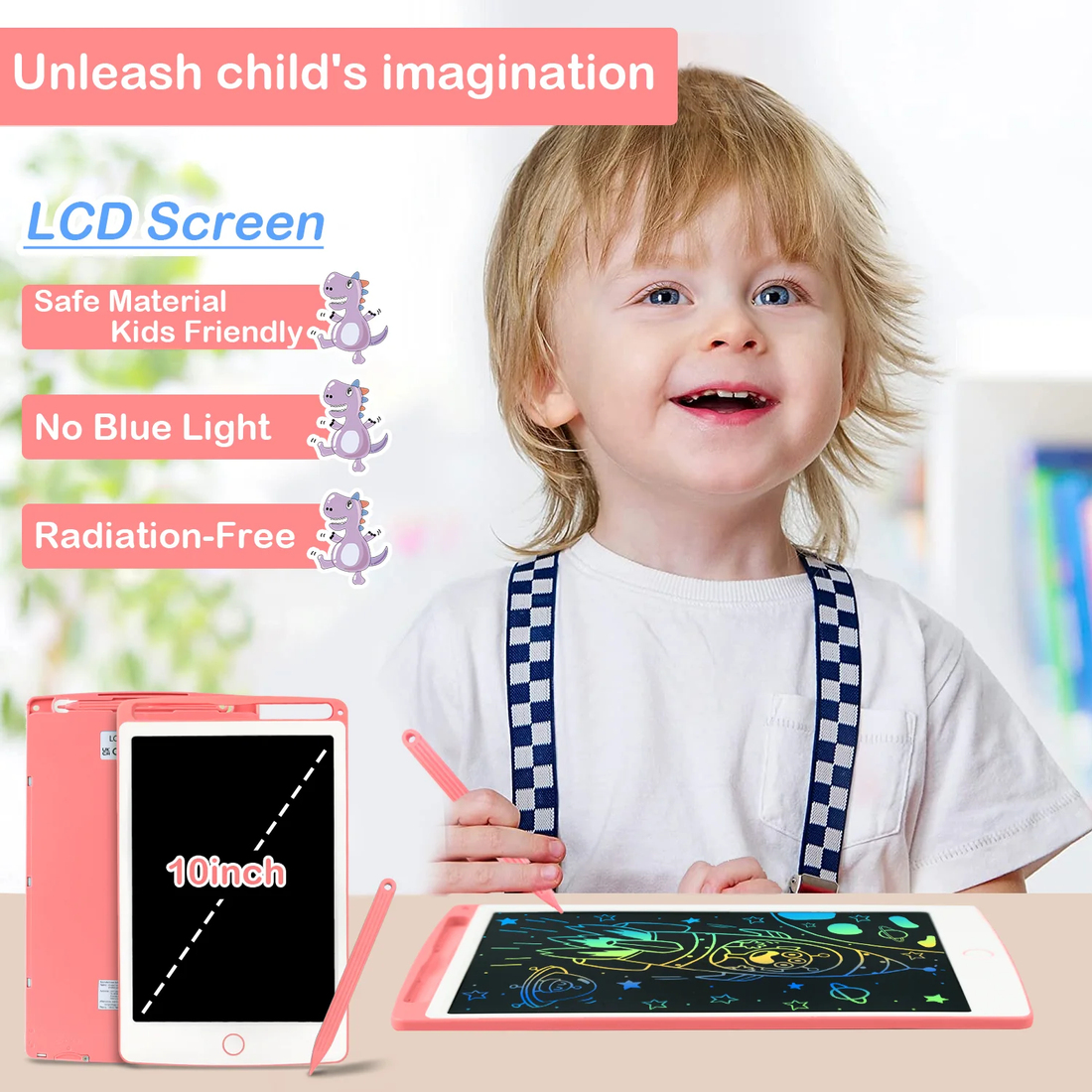 2PCS LCD Writing Tablet,  Electronic Writing Drawing Board Pad Erasable, Kids Do