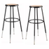 32 -39 In. Black Height Adjustable Heavy Duty Steel Frame Stool with Masonite Se