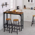 47.2 In. W X 23.6 In. D X 41.7 In. H Industrial Brown Pub Bar Table