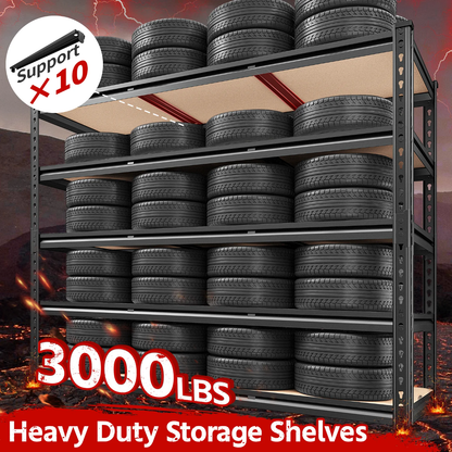 48&quot;W Heavy Duty Shelving 3000LBS Steel Shelving Adjustable Garage Storage Indust