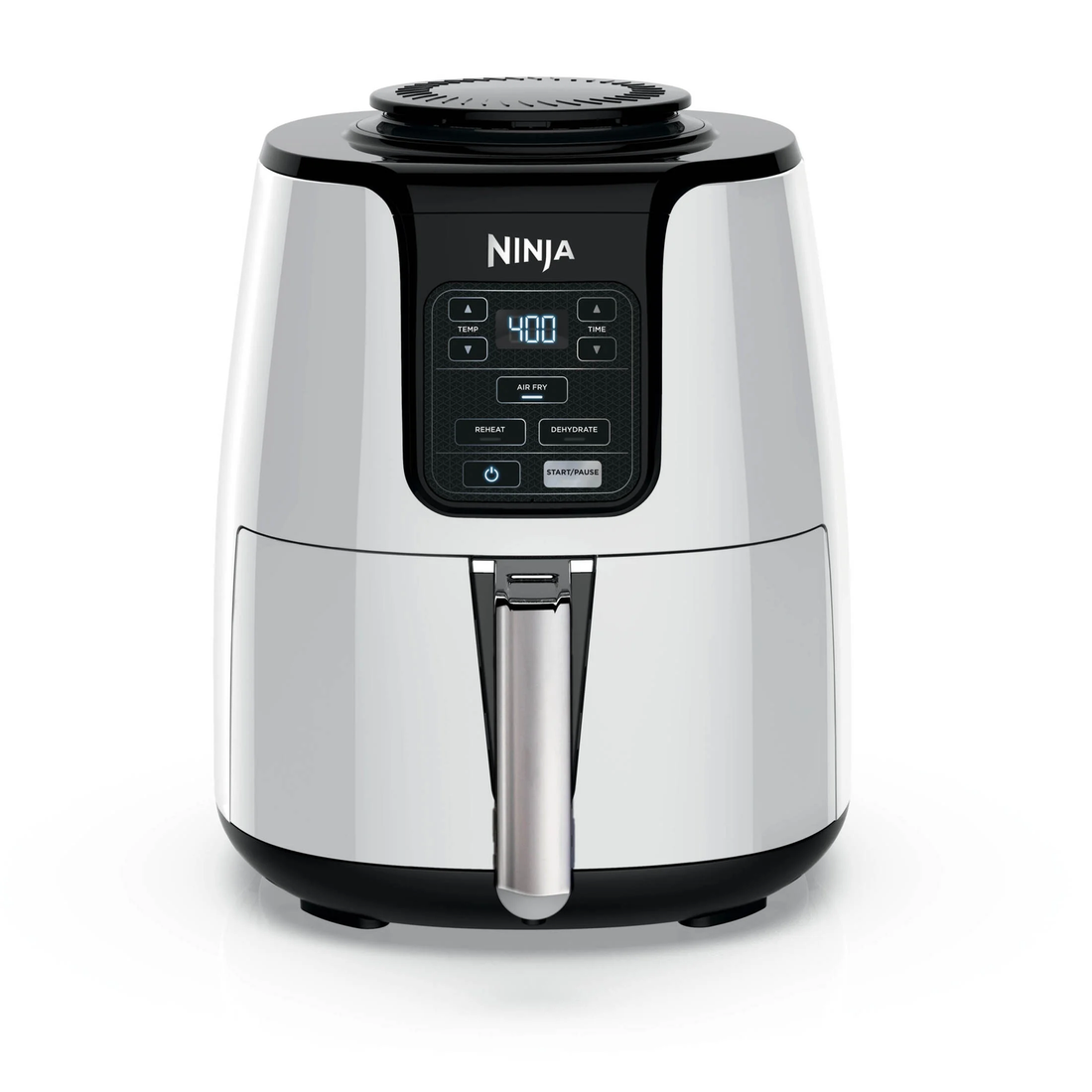 4Qt Air Fryer, Nonstick Basket with Crisper Plate, 1550 Watts, White