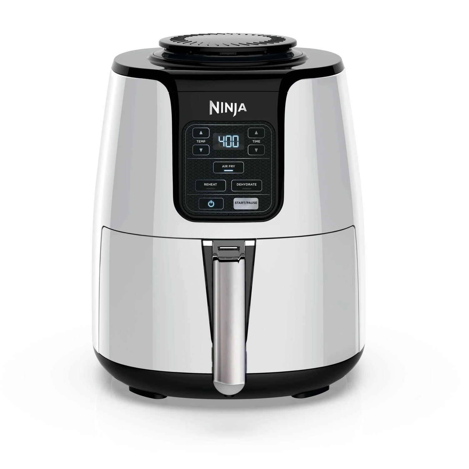 4Qt Air Fryer, Nonstick Basket with Crisper Plate, 1550 Watts, White