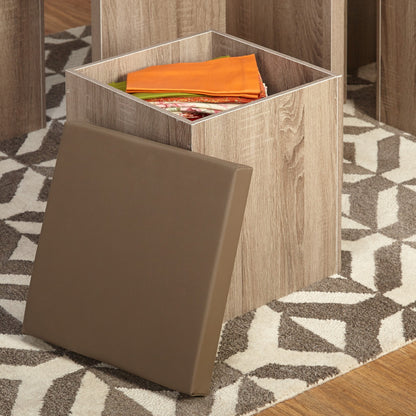 5-Piece Dexter Dining Room/Kitchen Set with Storage Ottoman, Multiple Colors