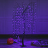 7 Ft. Purple Pre-Lit LED Halloween Tree Artificial Christmas Tree with Spiders a
