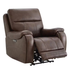 Alaric Brown Genuine Leather Zero Gravity Power Recliner with Metal Frame, Adjus