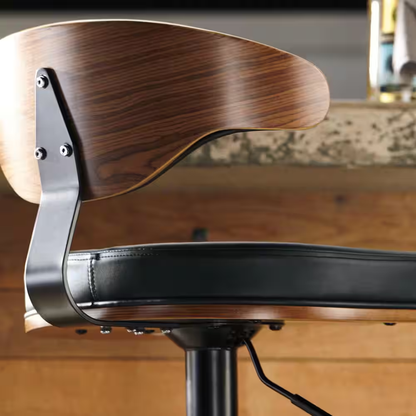 Bellatier Brown/Black Wood Barstool