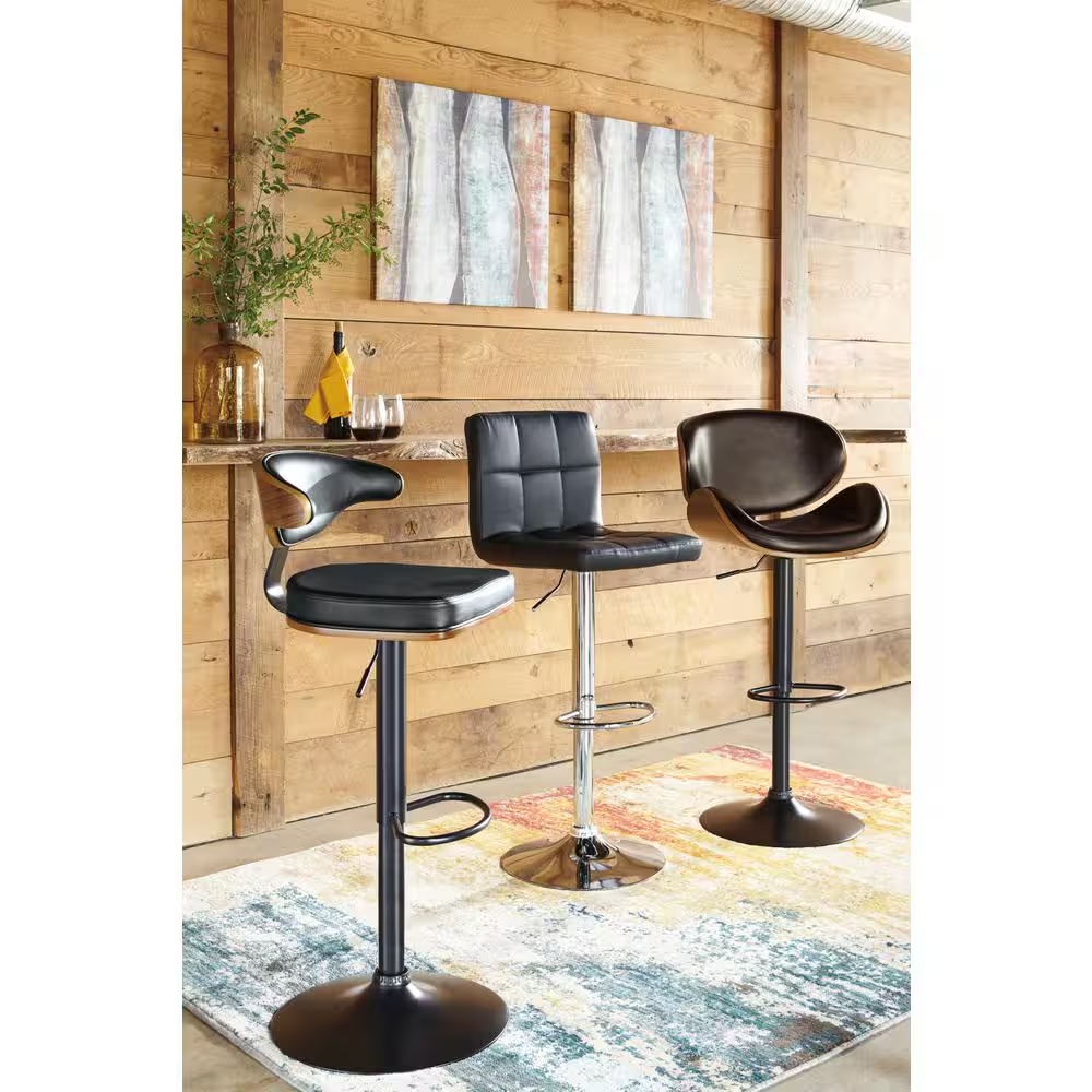 Bellatier Brown/Black Wood Barstool