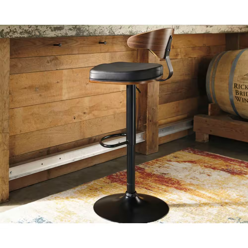 Bellatier Brown/Black Wood Barstool