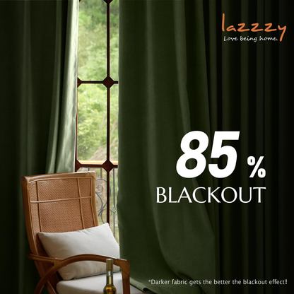 Blackout Velvet Curtains Green 84 Inch Thermal Insulated Drapes for Dinning Room