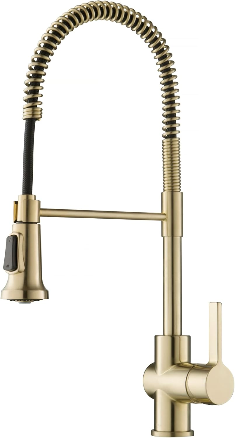 Britt Commercial Style Kitchen Faucet in Spot Free Antique Champagne Bronze, KPF