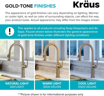 Britt Commercial Style Kitchen Faucet in Spot Free Antique Champagne Bronze, KPF