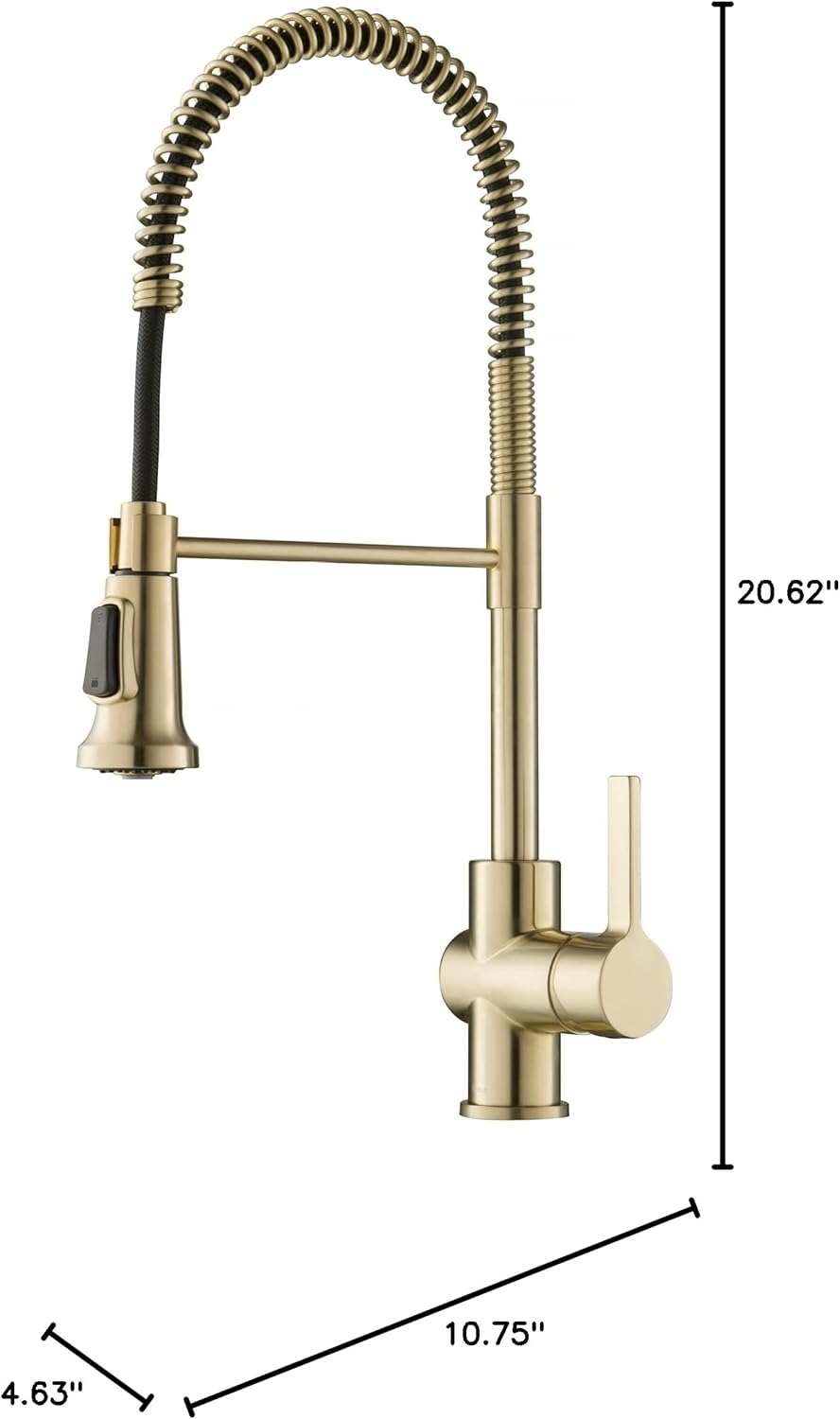Britt Commercial Style Kitchen Faucet in Spot Free Antique Champagne Bronze, KPF