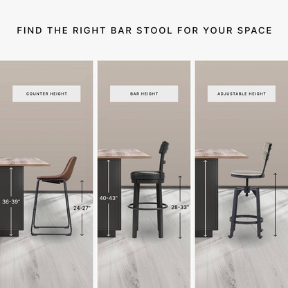 Caitbrook 30.5 In. Gray Low Back Wood Bar Stool Upholstered Stool with Polyester