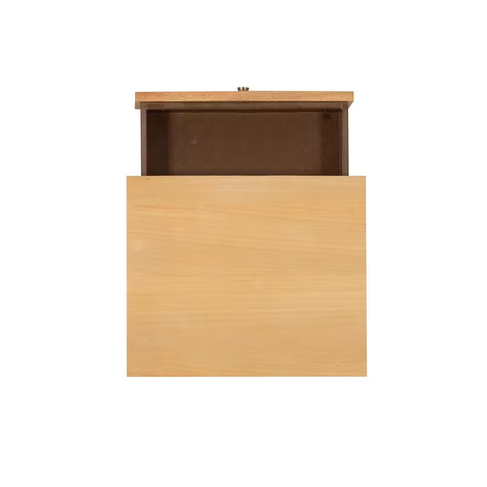 Carolina 18 In. Natural Cane Rectangle Wood Side End Table Nightstand with 1-Dra