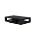 CASA 48 In. Black Glossy Rectangle Wood Top Coffee Table with Shelf
