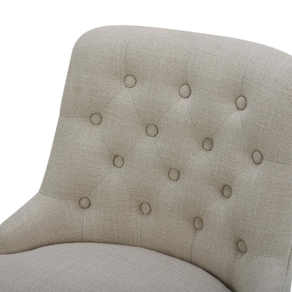 Haynes 26 In. Linen High Back Metal Swivel Counter Stool with Fabric Seat (Set o