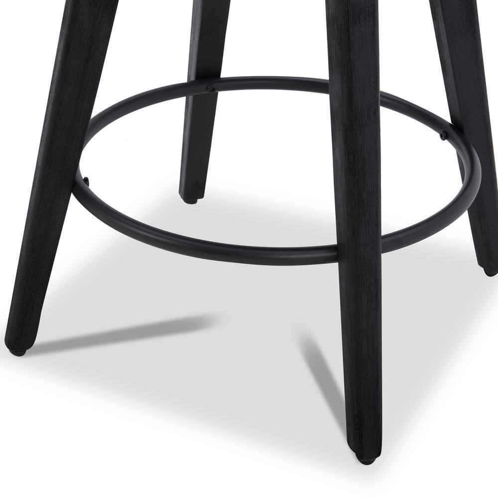 Haynes 26 In. Tan High Back Metal Swivel Counter Stool with Fabric Seat (Set of 
