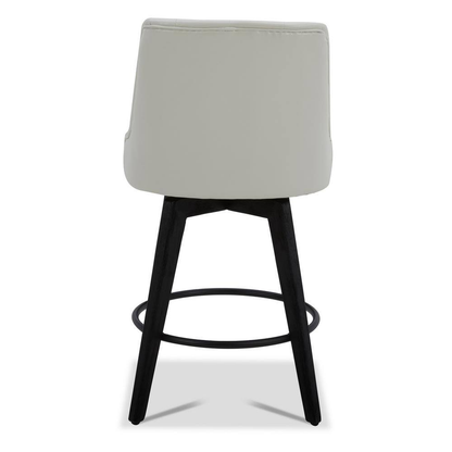 Haynes 26 In. White High Back Metal Counter Stool with Fabric Seat