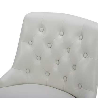 Haynes 26 In. White High Back Metal Counter Stool with Fabric Seat