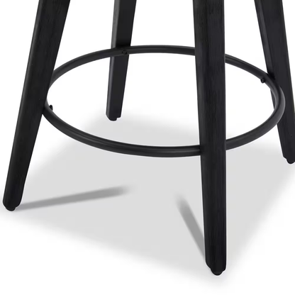 Haynes 26 In. White High Back Metal Counter Stool with Fabric Seat