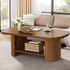 Kerlin 45.27 In. Brown Rectangle MDF Coffee Table with Storage Shelf, Rustic Cen