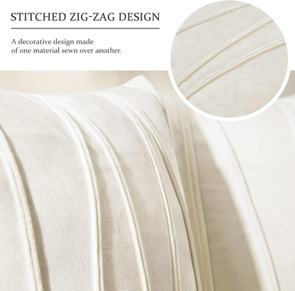 l Cream White Decorative Throw Pillow Covers 18 X 18,Soft Couch Living Room Sofa
