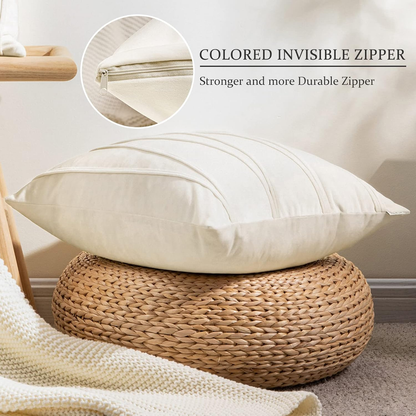 l Cream White Decorative Throw Pillow Covers 18 X 18,Soft Couch Living Room Sofa
