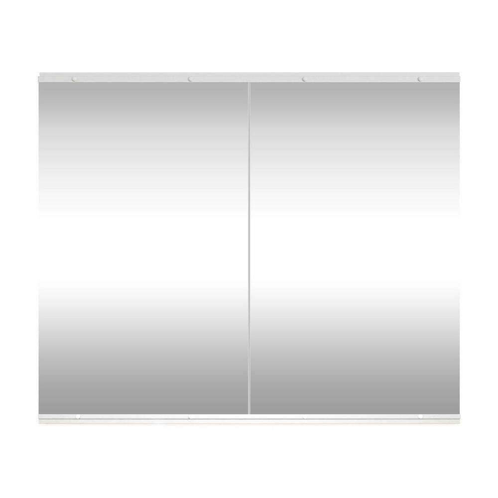 Large 2-Piece 48 In. W X 30 In. H Rectangle Framless Gym Mirror Yoga Mirror Temp