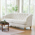 Laurel Tufted Sofa, Cream Velvet, 79.53 In