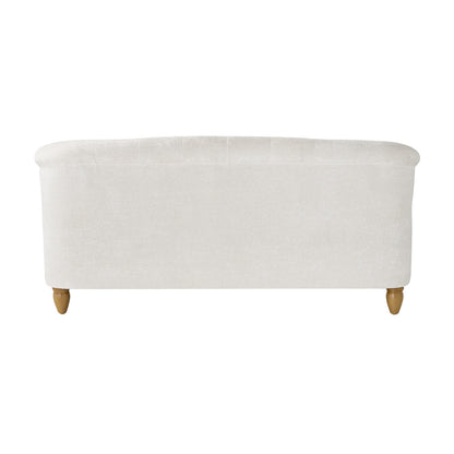 Laurel Tufted Sofa, Cream Velvet, 79.53 In