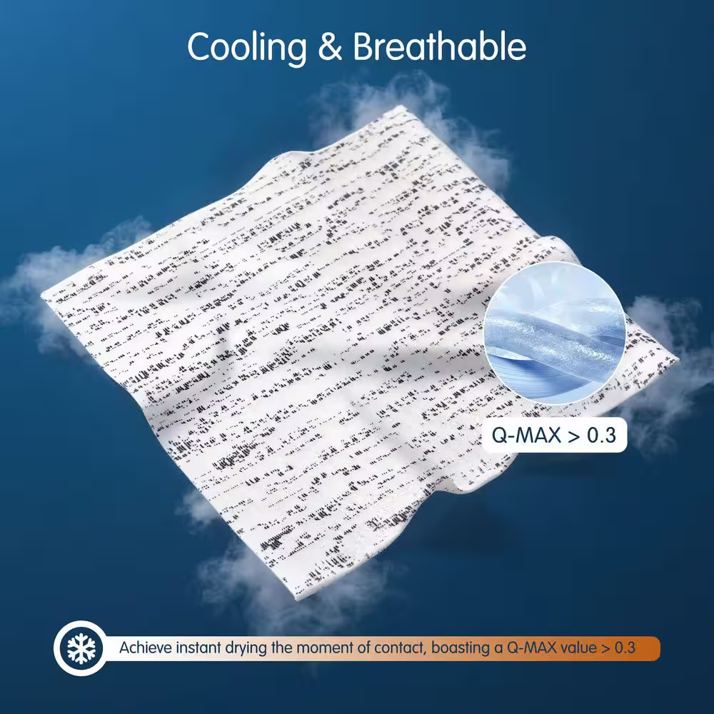 Medium 3 In. Queen Cooling Gel Memory Foam Mattress Topper, Anti-Slip Mesh Backi