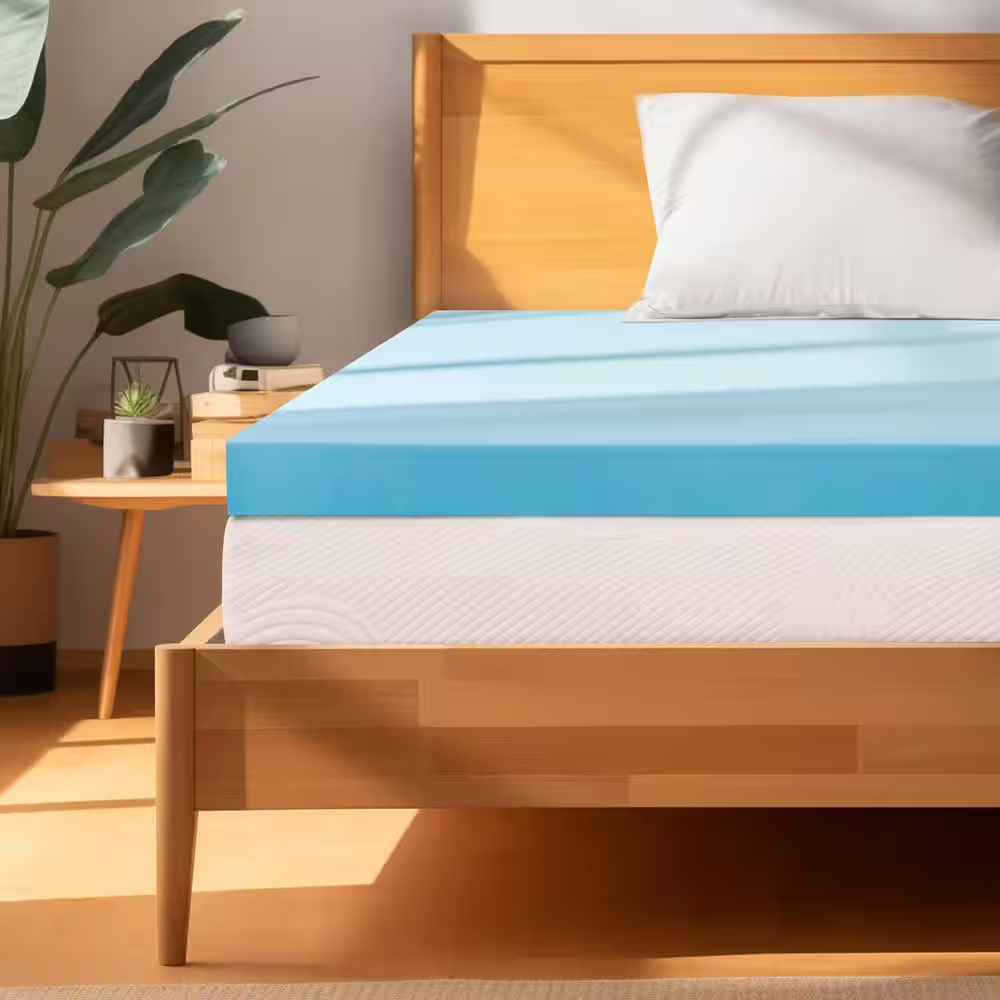 Medium 3 In. Queen Gel-Infused Memory Foam Mattress Topper, Certipur-Us Certifie