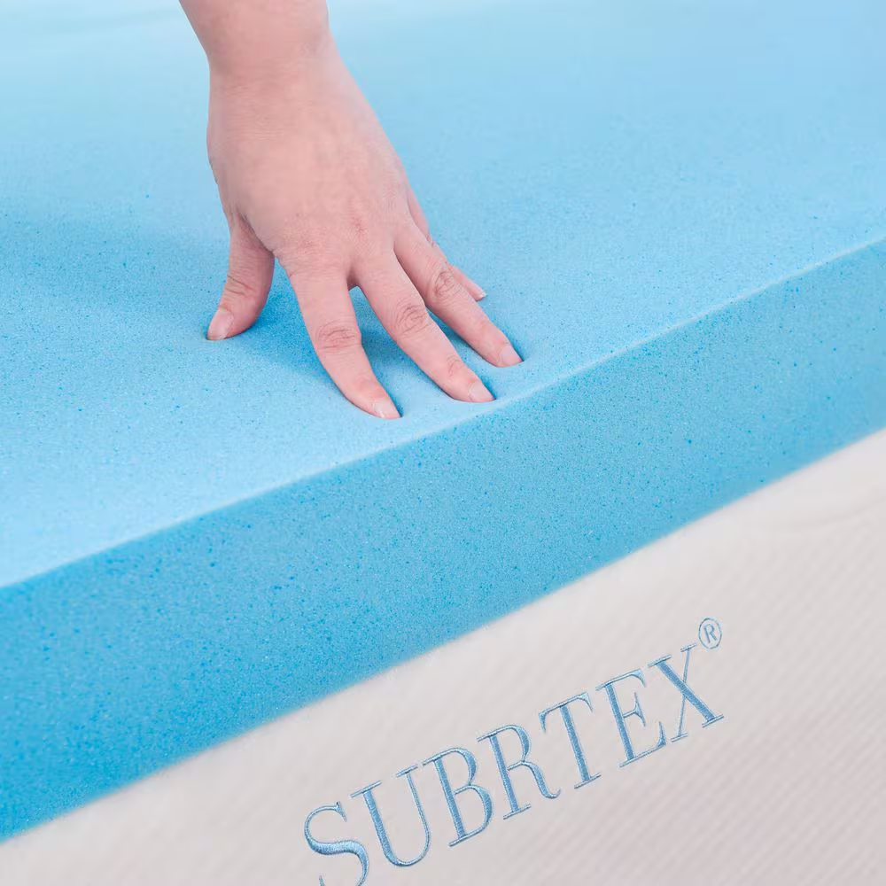 Medium 3 In. Queen Gel-Infused Memory Foam Mattress Topper, Certipur-Us Certifie