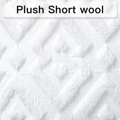 Pack of 2 Soft Plush Short Wool Velvet Decorative Throw Pillow Covers Luxury Sty